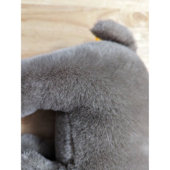 90s 24K Polar Puff Special Effects 8" gray stuffed elephant trunk up good luck - Picture 5 of 6